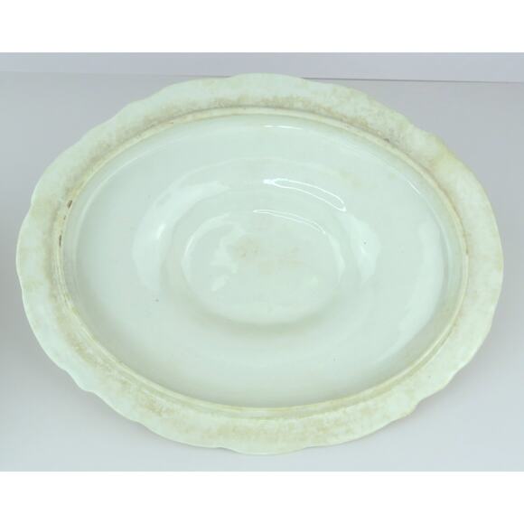 John Maddock Sons Royal Vitreous Covered Vegetable Bowl Ironstone Floral Antique - Picture 7 of 16